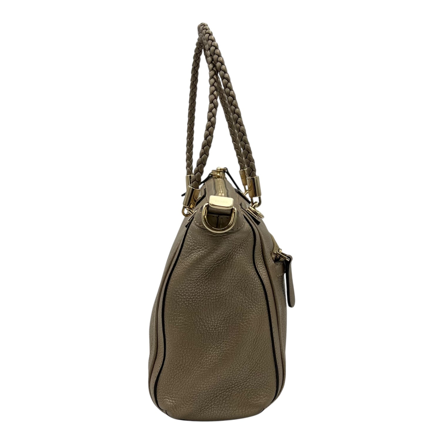 Twist Shoulder Bag Gold in Calfskin, Gold hardware - Image 4