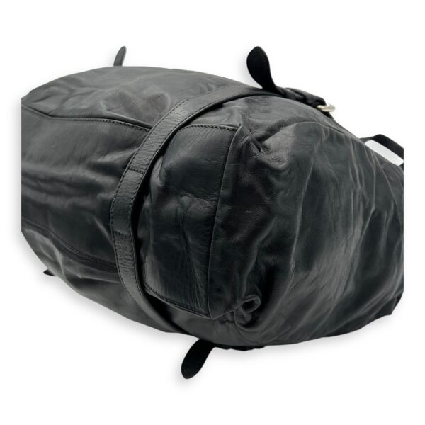 Frame Shoulder Bag Black in Calfskin, Silver hardware - Image 12