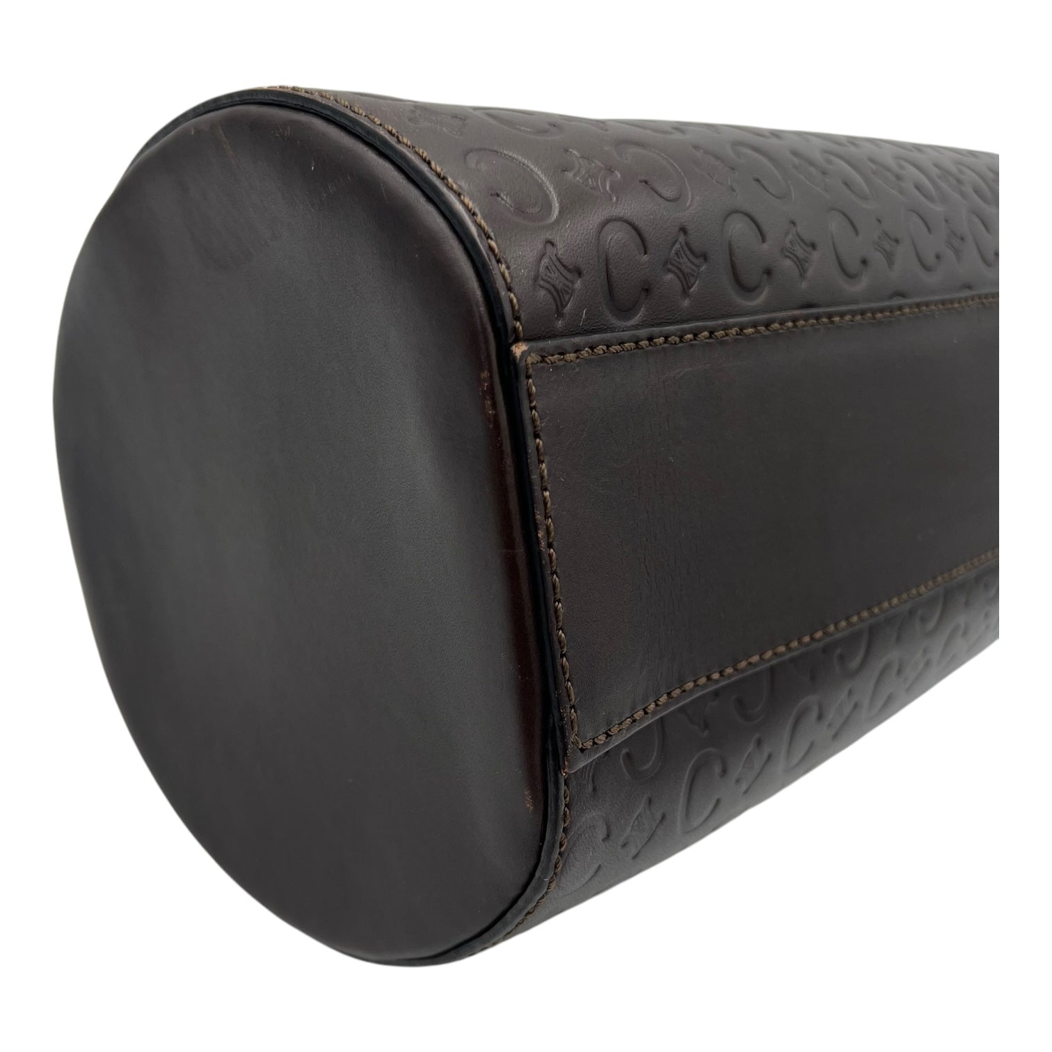 Macadam Brown Top Handle Bag in Calfskin, Gold hardware - Image 9