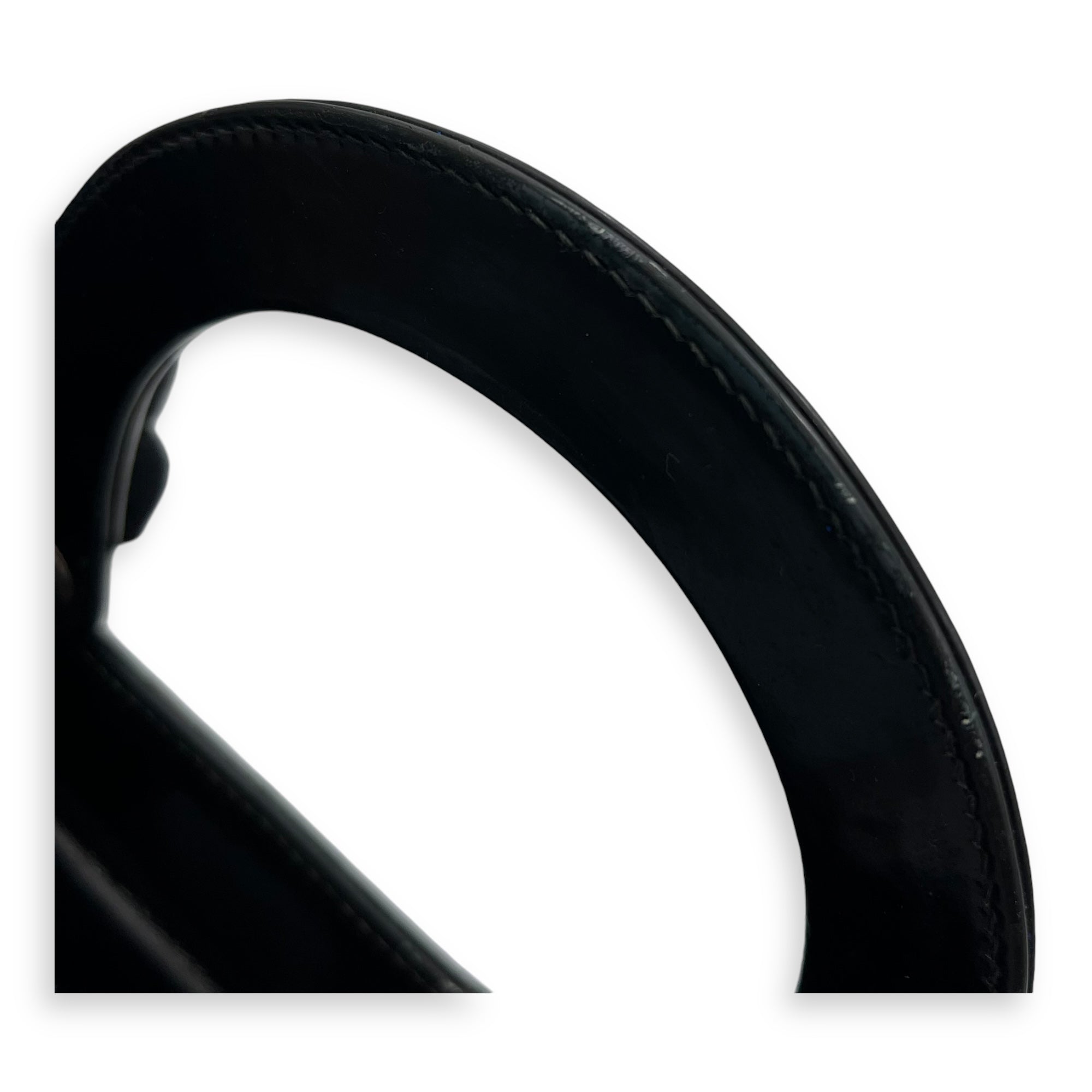 Lady Dior Top Handle Bag Medium Black in Patent Leather, Silver hardware - Image 10