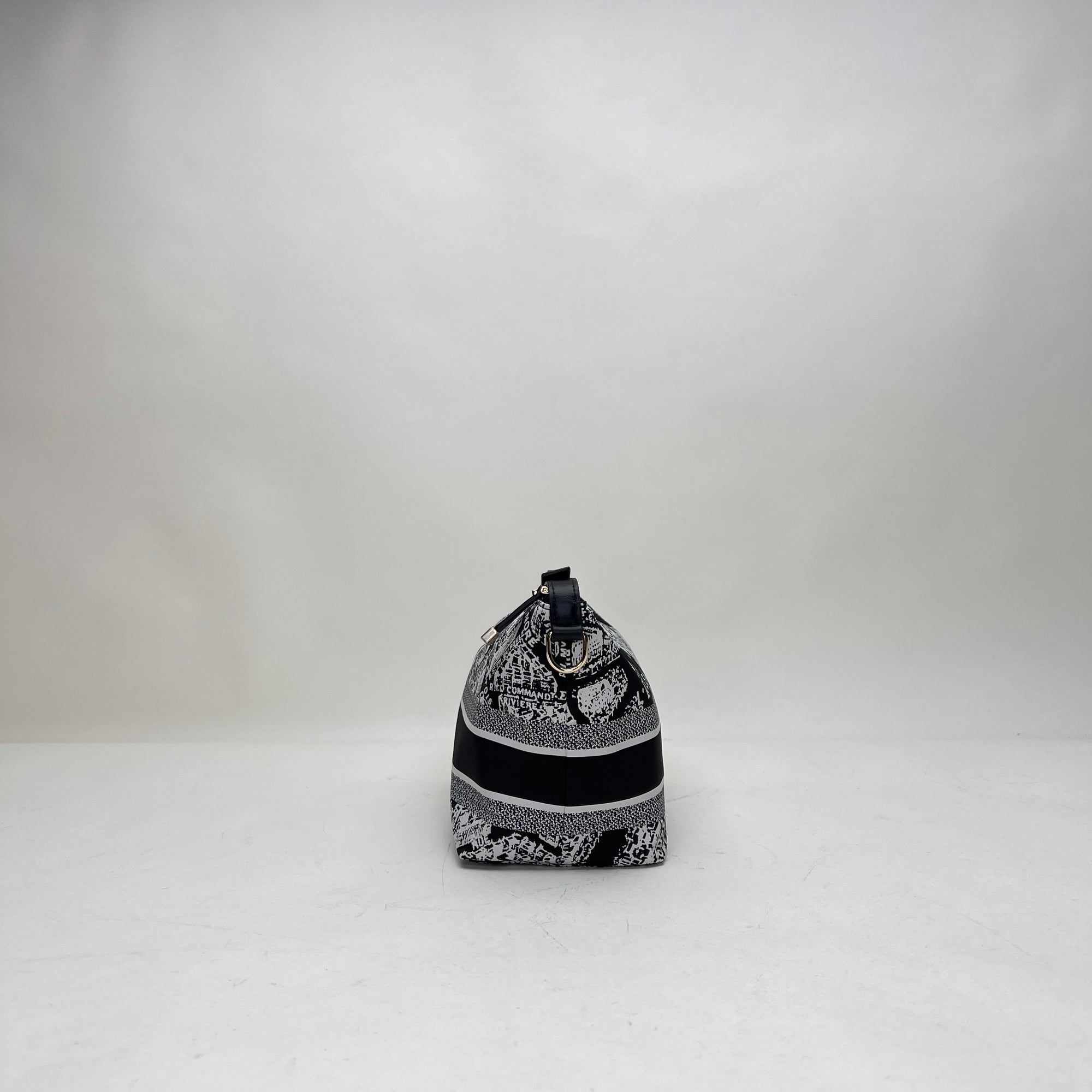 DiorTravel Nomad Medium Black Shoulder Bag in Canvas, Light Gold hardware - Image 5